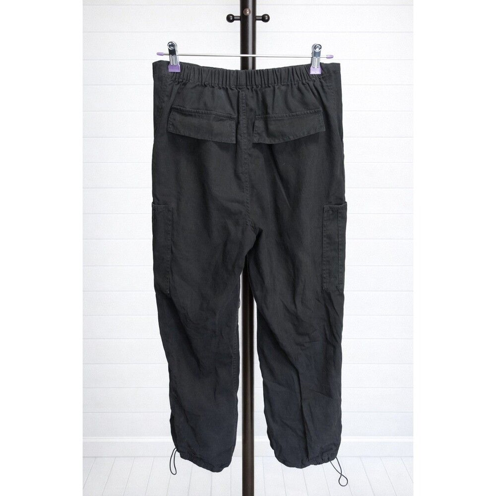 Lovetree Linen Blend Cargo Pant pulls at ankle tie at waist Small - Picture 7 of 7